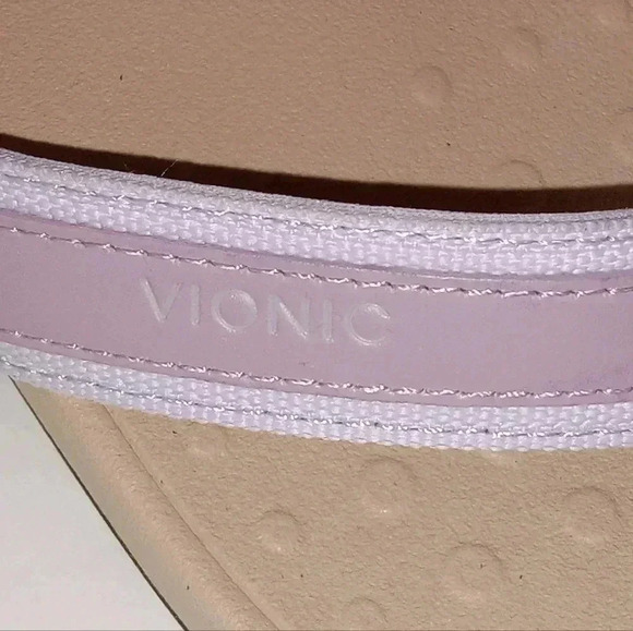 Vionic Women's 380 High Tide sz 9 Purple  Beige Flip Flop Sandals - Picture 14 of 15